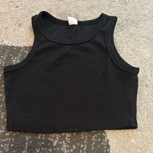 Black crop top size 7y